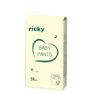 Pannolini Usa e Getta Traspiranti Economici di Marca <span class=keywords><strong>Ricky</strong></span>, Pannolini per Bambini OEM all'Ingrosso - Product Image 1