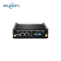 Mini PC industriel sans ventilateur Wanlan, 2 ports LAN, Intel J4125, 1*DDR4, 1*MSATA SSD, 2 ports COM, HD, garantie 3 ans, micro PC de bureau
