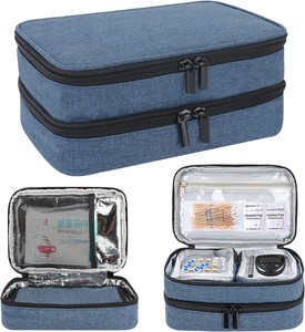 Bolsa de Medicamentos, Estuche Refrigerante para Insulina, Estuche de Viaje de Doble Capa para Diabéticos u Otros Accesorios para el Cuidado de la Diabetes - Product Image 1