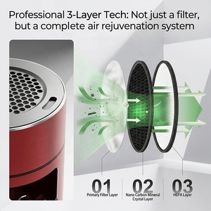 Purificateur d'air cendrier à prix d'usine, 3 millions d'ions négatifs, filtre HEPA, éliminateur de fumée silencieux et désodorisant pour hôtel, bureau, maison - Product Image 3