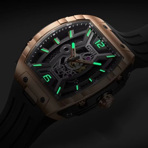 Montre automatique pour homme BG5601, montre-bracelet mécanique tonneau, bracelet en caoutchouc, montres en acier inoxydable, 0 vendu, plus de 100K articles similaires vendus - Product Image 3
