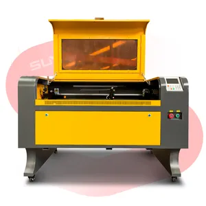 Maquina De Corte Por Laser Cnc, Mesin Laser Pengukir CO2 600*900Mm 6090 Maquina 80W 100W Kontrol Lador Ruida Y Tubo Reci