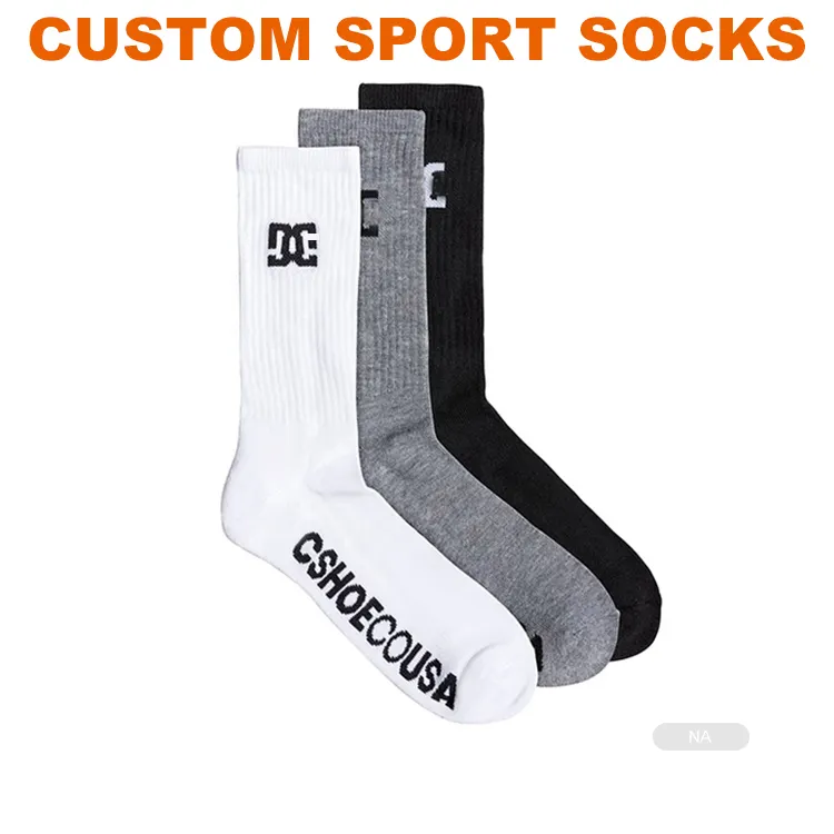  FY  Design your own crew custom cotton print embroidered OEM Socks embroidery logo customize custom made logo sports men socks