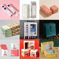 Boîte pliante en papier kraft recyclé haut de gamme, écologique, avec fenêtre en PVC, emballage cadeau personnalisé imprimé pour les petites entreprises