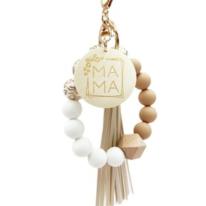 Porte-clés bracelet en silicone à perles pour femme, cadeau idéal pour la Fête des Mères, porte-clés pour fille, support pour clés <span class=keywords><strong>de</strong></span> voiture - Product Image 5