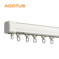 Foshan fabricant vente entière plafond monté en aluminium rideau de douche crochet rail de rideau avec accessoires