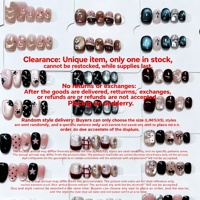 Uñas Postizas Qianya en Oferta, 10 Piezas de Estilo Aleatorio, Kit de Herramientas Gratis, Uñas Acrílicas Hechas a Mano para Mujer, Venta al Por Mayor