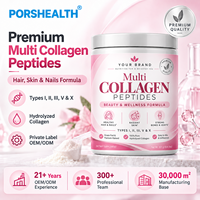 Bubuk Kolagen Laut Terhidrolisis Khusus Prebiotik Cranberry, Bubuk Kecantikan Wanita, Pencerah Kulit, Suplemen Penumbuh Rambut