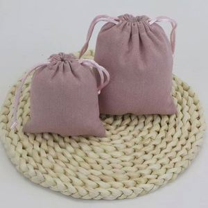 Wholesale Special <b>Gift</b> Canvas Bags Cotton Linen Bunches Pocket Drawstring Storage Bag for Shopping - Product Image 5