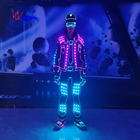 DMX512 contrôle sans fil Led vêtements couleurs RVB modifiables, Tron danse Led costume scène Performance porter