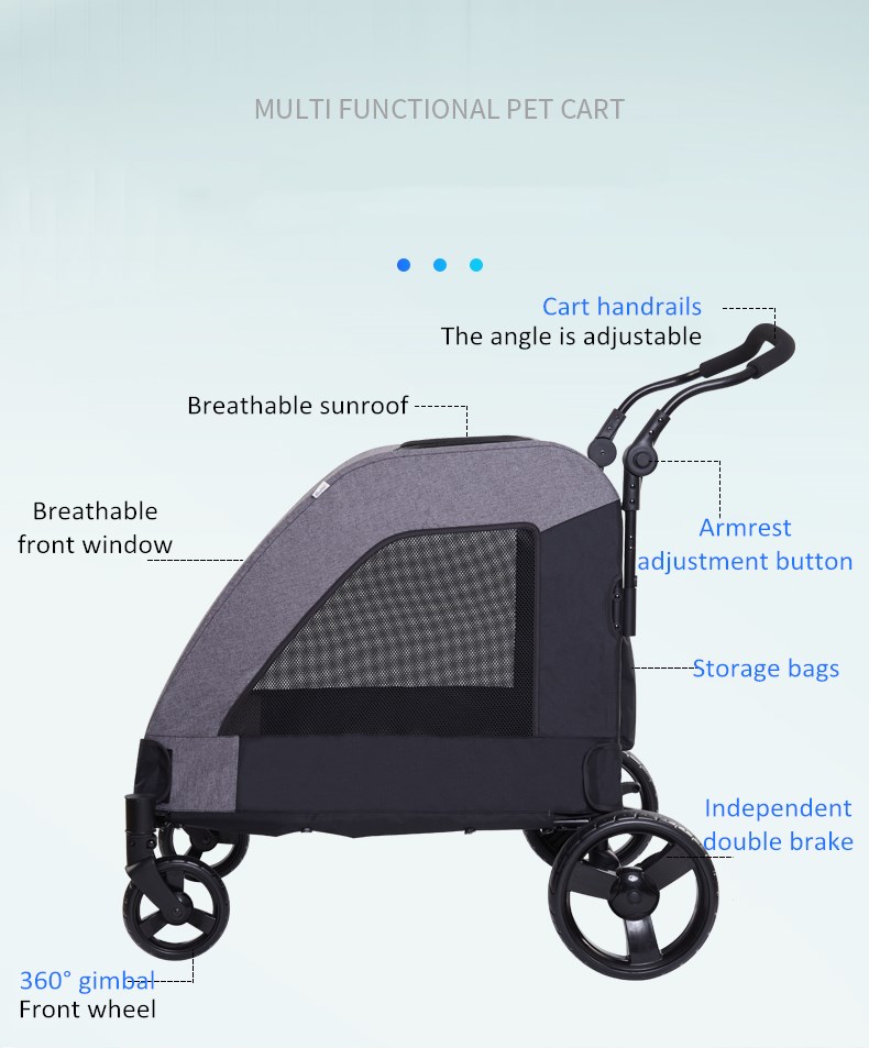卸売カスタマイズ折りたたみ式高級4輪格安小型猫犬ペットカート