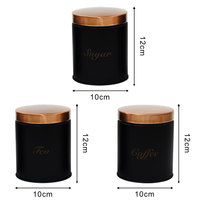 Gadgets de cuisine Boîte en fer blanc 850ml 3 pièces Conteneurs de stockage en métal avec logo personnalisé pour collations Yaourt Épice Sucre