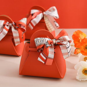 Wholesale Mini <b>Clutch</b> <b>Bags</b> Leather Gift <b>Bags</b> for Weddings Hand-Held Candy <b>Bag</b> with Ribbon Elegant and New Design for Guests - Product Image 5