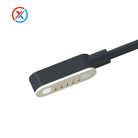 Conector de Carga Magnético Personalizado a Prueba de Agua de 12V y 5 Pines, Cable Magnético Pogo Pin Chapado en Oro