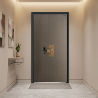 Portes Extérieures en Acier et Verre Anti-Effraction Isolées Thermiquement Modernes Garantie Française Entrée Principale Villa Hôtel