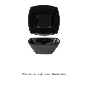 Cuenco de Vidrio Negro Eclipse 14 × 14 cm Cuadrado Bormioli Rocco - Product Image 3