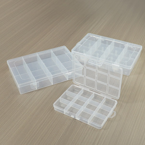 Transparent 12-Compartment <b>Storage</b> <b>Box</b> With Fixed Dividers For Jewelry Organizers Desktop <b>Storage</b> Container Large Capacity - Product Image 3
