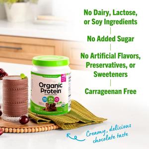 אבקת חלבון טבעונית, פאדג 'שוקולד שמנת-21 גרם חלבון צמח, 6 גרם סיבים prebiic - Product Image 4
