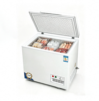 Congélateur coffre commercial à porte simple de haute qualité en acier inoxydable avec serrure pour restaurant, épicerie et supermarché