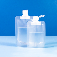Pochette à bec verseur 30ml 50ml 100ml Sac en plastique transparent Emballage liquide Sac échantillon cosmétique avec bouchon rabattable