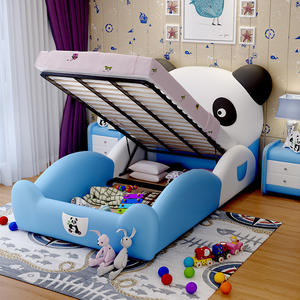 <span class=keywords><strong>Lit</strong></span> pour enfant <span class=keywords><strong>garçon</strong></span> fille, mobilier de chambre d'enfant, lits pour enfants modernes de haute qualité, bleu et rose, <span class=keywords><strong>lit</strong></span> en cuir pour enfant dessin animé simple - Product Image 4