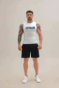 Tùy Chỉnh Người Đàn Ông Của Polyester Spandex Tập Thể Dục Nhanh Chóng Khô Chạy Đào Tạo Phòng Tập Thể Dục Thể Thao Tank Top In Kỹ Thuật Số Màn Hình In Ấn Tank Top - Product Image 3