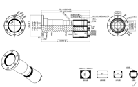 Objectif CCTV téléobjectif Musi IP68 étanche 80 mm à focale fixe, filetage M25.2*1"/32, 9G+IR, tout verre, robuste pour applications marines