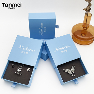Custom Luxury Personalized Jewelry Packaging <b>Box</b> Sliding Drawer Cardboard Paper <b>Gift</b> <b>Box</b> for <b>Earring</b> Ring Necklace Bracelet - Product Image 4