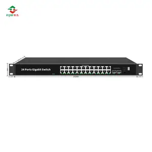 Rafa monte-26 port tam gigabit ağ anahtarı [24 Gigabit POE bağlantı noktaları + 2 SFP optik bağlantı noktaları]