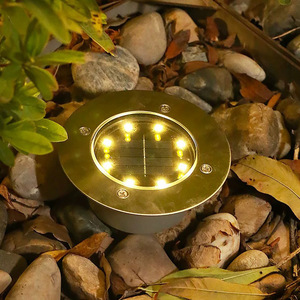 Luz Solar LED para Suelo, 4W, Aluminio, 8 Luces LED, Encendido/Apagado Automático, Iluminación para Jardín y Caminos Exteriores - Product Image 5