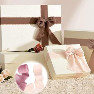 Rollos de Cinta de Chifón Rosa Pálido de Alta Calidad para Invitaciones de Boda, Ramos de Novia, Envoltura, Manualidades - Product Image 5