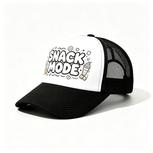 หมวกแก๊ปทรง Trucker 6 แผง พิมพ์ลายกราฟิก Snack Mode พร้อมสโลแกนการ์ตูนสุดสนุก ด้านหลังเป็นตาข่าย ปรับขนาดได้ เหมาะสำหรับทุกเพศ สวมใส่ได้ทุกวัน สไตล์ลำลอง - Product Image 3