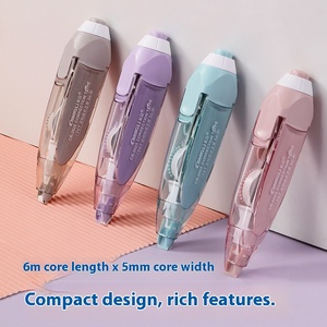 Nuovo tipo di stampa penna stile personalizzato cancelleria studente correttore di ricarica trasparente <span class=keywords><strong>Whiteout</strong></span> 5mm * 6m nastro di correzione - Product Image 2