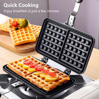 Machine à gaufres belges Elite Gourmet Stick, appareil à grignoter, petit-déjeuner, sandwichs, compact et portable, 2 tranches, noir
