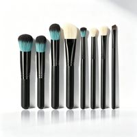 Ensemble de 8 pinceaux de maquillage de haute qualité pour application faciale, avec poils tendance, outils de maquillage, logo personnalisable