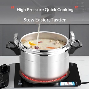 Commercial 9-Litre Aluminum Alloy Pressure Cooker Fast-Cook Industrial Bottom Polished Cheap Metal <b>Kitchenware</b> - Product Image 4