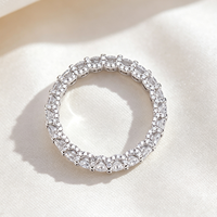 Bague de fiançailles et d'éternité Messi Gems pour femmes et hommes, bijoux fins, MSR-308, or véritable 14k 18k, diamant de laboratoire
