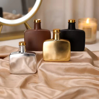 Bouteille diffuseur à roseaux en verre rond Lks Bo 100ml 150ml 200ml avec bouchon en liège, fond plat, pour aromathérapie et parfum Mantarl