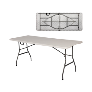 180Cm Màu Trắng HDPE Hình Chữ Nhật Trung Tâm Có Thể Gập Lại Đảng Nhựa Gấp Bảng Bán Buôn - Product Image 1