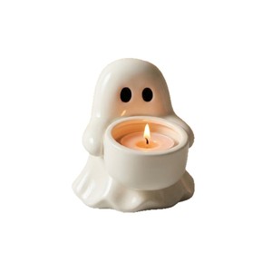 ที่วางเทียนเซรามิกรูปผีน่ารัก 3 มิติ สำหรับตกแต่งโต๊ะกลางในวันฮาโลวีน - Product Image 6