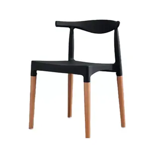Североевропейский стиль, обеденный стул с Локоть Ханса, пластиковый коленчатый стул из бычьего рога