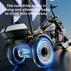 Auto per bambini Mishore per maschi e femmine, auto giocattolo telecomandata ricaricabile, <span class=keywords><strong>moto</strong></span> a tre ruote guidabile. - Product Image 2