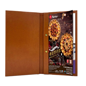 Envío Rápido, Menús de Restaurante en Cuero Marrón, Menú de Cuero Sintético Personalizado, Libro de Menú de Alta Cocina con Tornillos Internos - Product Image 6
