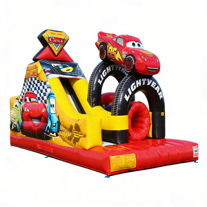 Castillo Inflable Comercial con Tobogán, Diseño de Autos, de PVC, para Fiestas Infantiles - Product Image 2