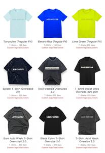Camisetas <span class=keywords><strong>de</strong></span> Algodón Tejido Oversize al por Mayor, Impresión <span class=keywords><strong>de</strong></span> Alta Calidad, Varios Tamaños, 230 Gramos, <span class=keywords><strong>Bordado</strong></span> 3D, Casual para Hombre - Product Image 4