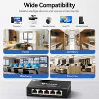 Commutateur Ethernet Gigabit 5 ports Biaze 1000 Mbps, Répartiteur Réseau, Hub d'Extension LAN 1 à 4 RJ45, Neuf pour Maison, Bureau, Petite Entreprise