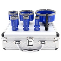 1set/6pcs M14 Thread Diamond Core Drill Set avec boîte 20 + 25 + 35 + 50 + 70 + 100mm Hole Saw Kit for Marble Brick Ceramic Tile