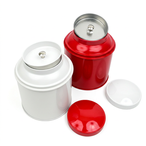 Ready Stock Double Lid Round Metal Tea <b>Tin</b> Can Airtight Food Grade <b>Tin</b> <b>Storage</b> Container For Tea Coffee Bean Grain Spice - Product Image 3