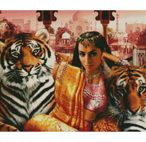 LS DIY 5D Diamond Painting Beauty Beast Square Mosaic Embroidery Printed Animals Wall Art Home Decor with Rhinestones - Product Image 1