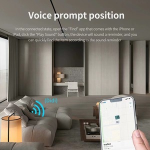 Findmy Thiết bị theo dõi Thẻ Ví siêu mỏng thẻ theo dõi sạc không dây Chống mất chìa khóa xe đạp Thẻ Định vị thú cưng cho trẻ em - Product Image 2